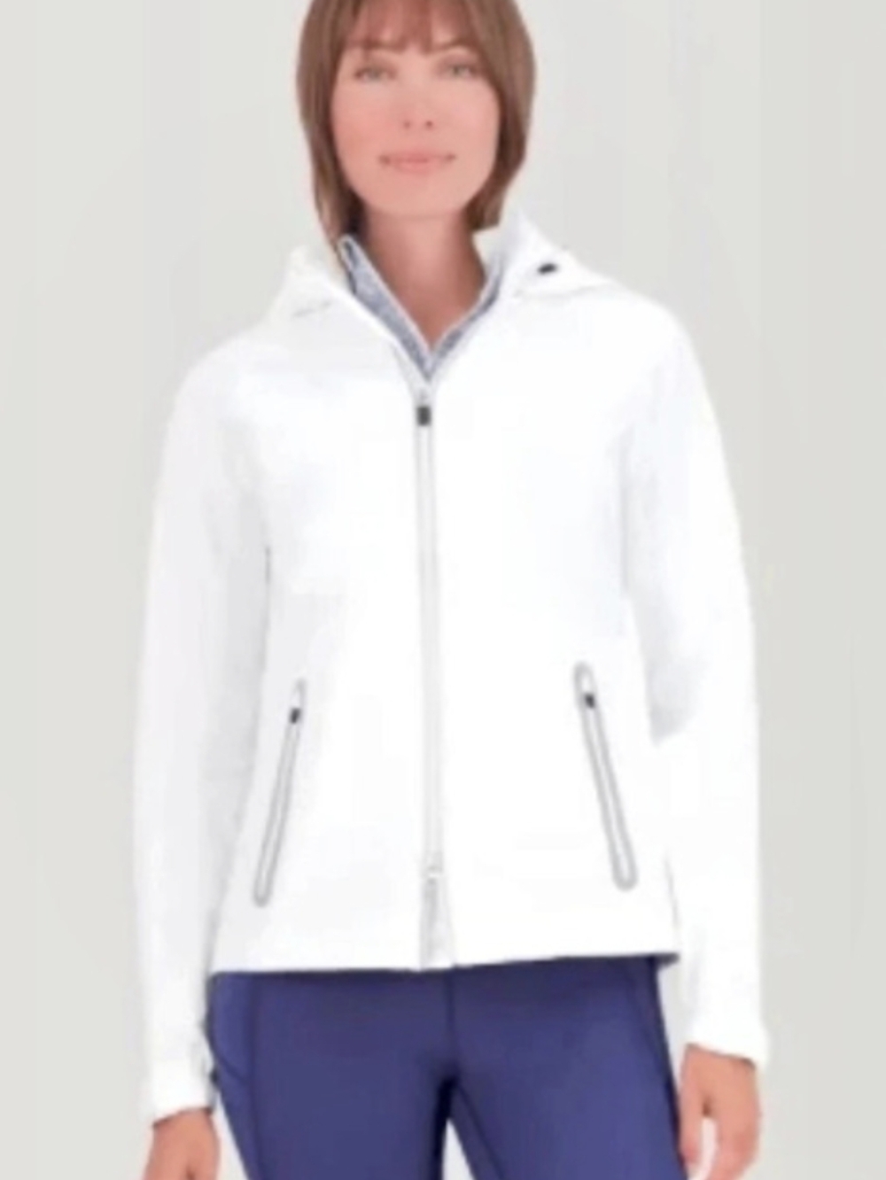 Zero Restriction Olivia Waterproof Hooded Jacket White Size Medium NWT